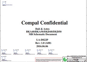 Скачать схему Compal  LA-D822P Rev 1.0 (A00)