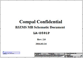 Скачать схему Compal B3ZMS LA-D591P Rev:2.0