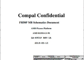 Cкачать схему Compal FH50P LA-H901P Rev:1A
