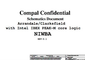 Cкачать схему Compal LA-5371P NIWBA Rev:0.1