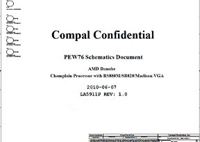 Cкачать схему Compal LA-5911P Rev:1.0