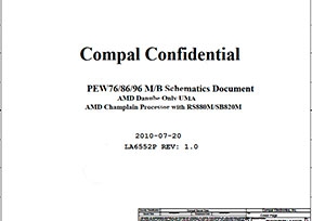 Скачать схему Compal LA-6552P rev:1.0