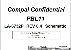 Скачать схему Compal LA-6732P Rev 0.4