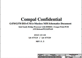 Скачать схему Compal la-6751p, la-6753p rev:0.3