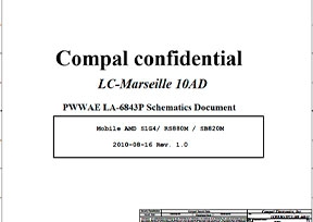 Скачать схему COMPAL LA-6843P PWWAE Rev:1.0