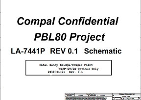 Скачать схему Compal LA-7441P Rev 1.0