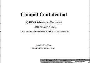 Скачать схему Compal LA-8331P Rev 0.4