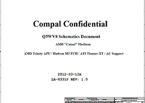 Скачать схему Compal LA-8331P Rev:1.0