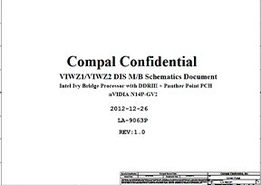 Скачать схему Compal la-9061p rev 2.a