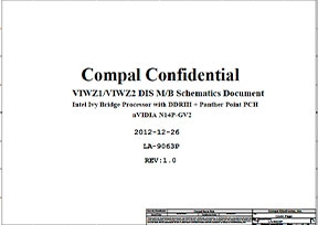 Скачать схему Compal LA-9063P Rev 1.0
