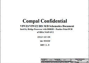 Скачать схему Compal LA-9063P Rev:1.0