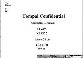 Скачать схему Compal LA-A031P Rev 1B