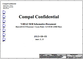 Скачать схему Compal LA-A131P (V4DA2) Rev:1.0