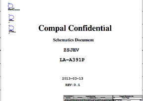 Скачать схему COMPAL LA-A391P (ZSJEV) Rev:0.1