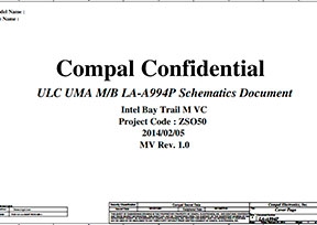 Скачать схему Compal LA-A996P Rev 4.0