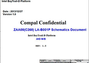 Скачать схему Compal LA-B001P REV: 1.0