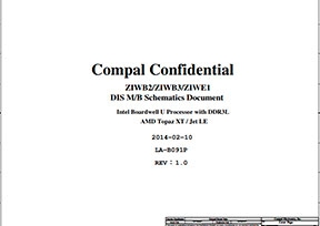 Скачать схему Compal LA-B091P Rev 1.0