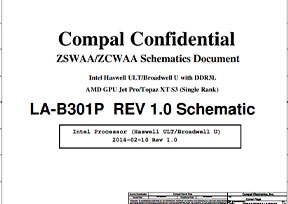 Скачать схему Compal LA-B301P REV:1.0