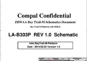 Скачать схему Compal LA-B303P Rev 1.0