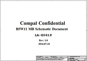 Скачать схему Compal LA-E061P Rev 1.0