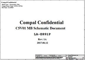 Скачать схему Compal LA-E891P Rev 1A