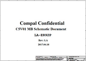 Скачать схему Compal LA-E892P Rev 1A