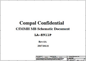 Скачать схему Compal LA-E911P Rev 1A
