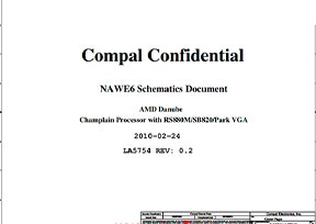 Скачать схему Compal NAWE6 LA-5754P Rev:0.2