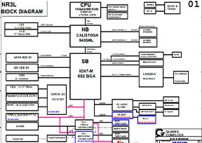 Скачать схему QUANTA NR3L Rev:1A